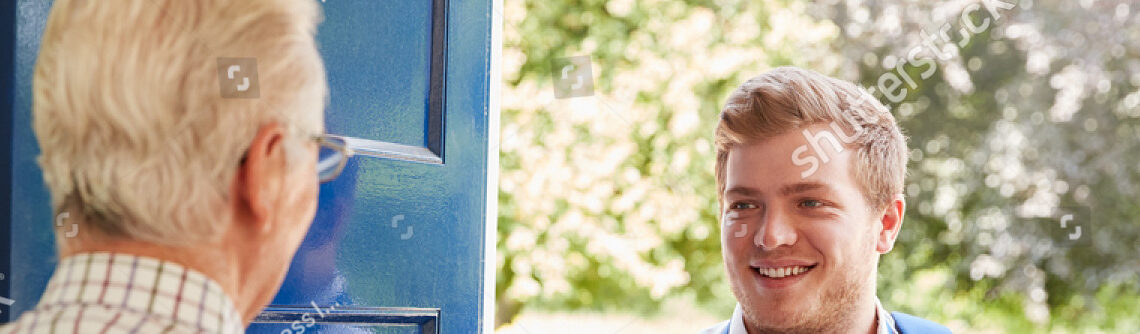 stock photo senior man greeting2